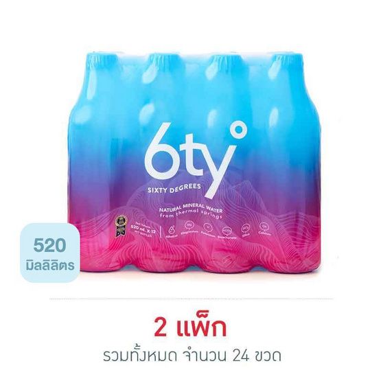 Sixty Degree — минеральная вода, 520 мл × 12
