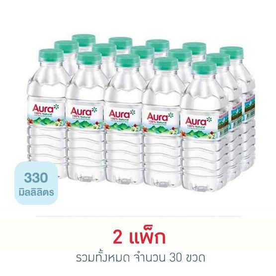 Aura — минеральная вода, 330 мл × 15