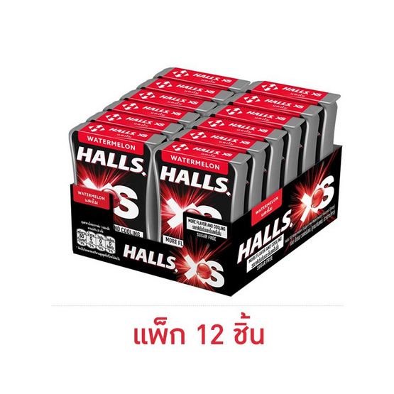 Halls XS — леденцы без сахара, арбуз, 12 г × 12
