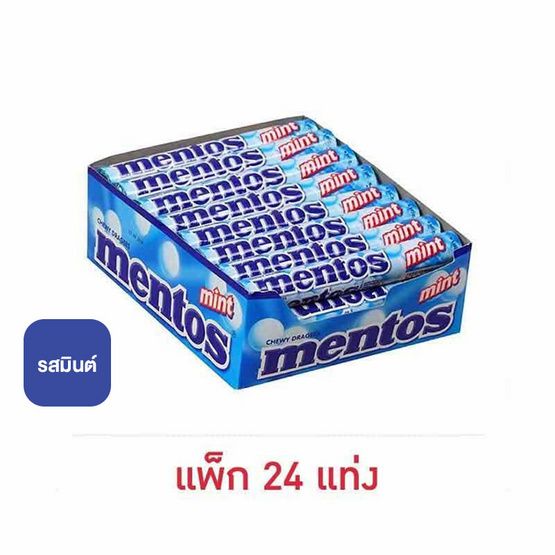 Mentos — мятные драже в стике, 37 г × 24