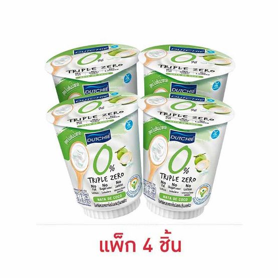 Dutchie 0% — йогурт с кокосовым желе, 125 г × 4