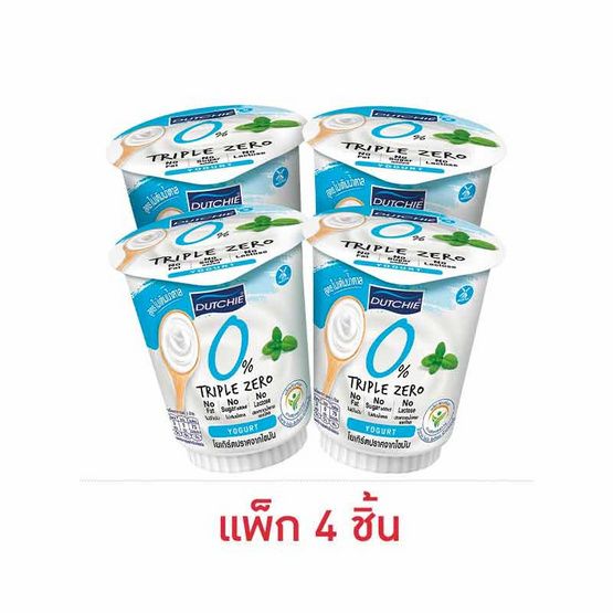 Dutchie 0% — йогурт, натуральный, 125 г × 4