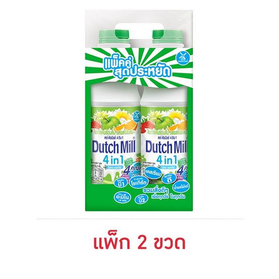 Dutch Mill — питьевой йогурт, ассорти фруктов, 830 мл × 2
