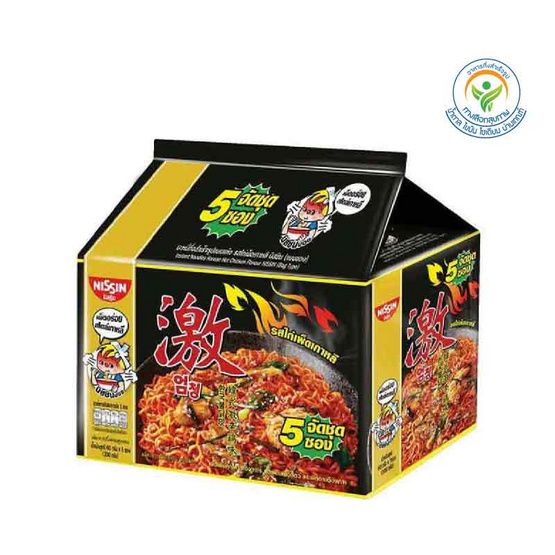 Nissin — лапша рамён, корейская острая курица, 60 г × 5