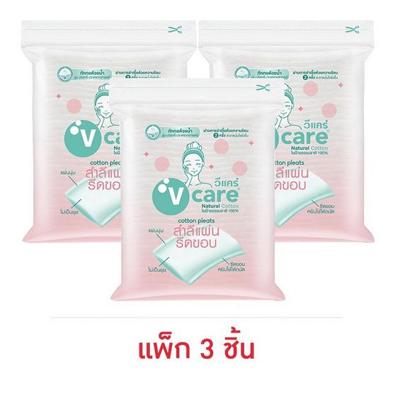 V-Care — ватные диски с прошитым краем, 100 шт